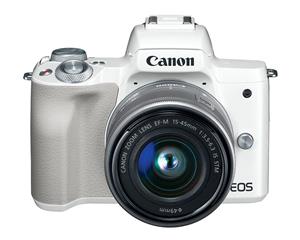 دوربین بدون آینه کانن Canon EOS M50 kit 15-45mm White – کارکرده (5K شات) Canon EOS M50 Mirrorless Camera Kit w/ EF-M15-45mm Lens and 4K Video (White)