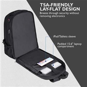 Raydem Business Laptop Backpack Extra Large TSA Friendly Durable Anti Theft Travel with USB Charging Port Water Resistant College School Computer Bag for Women Men Fits 15.6 