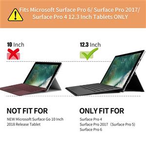 INFILAND Microsoft Surface Pro 6 Case Compatible with 2017/ 4 12.3 inch Tablets, Black 