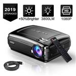Overhead Projector, KISDISK Home Theater Video Projector 1080P HD Movie Projector, Office Business Projector, Compatible with TV Stick, HDMI, VGA, USB, Xbox, Laptop, Smartphone