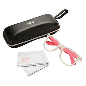 Kids Blue Light Blocking Glasses for Computers Phones TV Video Gaming Anti Glare Optics Eye Protection Prevent Strain Games Monitor Reading Laptop Mac PC Pink 