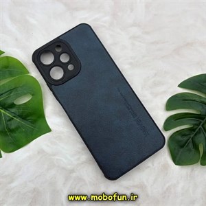قاب گوشی Redmi 12 - Poco M6 Pro 5G شیائومی طرح ژله ای چرمی ساده ایکس لول X-LEVEL سرمه ای کد 43443