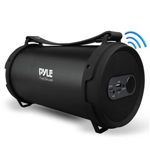 Pyle Portable Speaker, Boombox, Bluetooth Speakers, Rechargeable Battery, Surround Sound, Digital Sound Amplifier, USB/SD/FM Radio, Wireless Hi-Fi Active Stereo Speaker System in Black (PBMSPG7)