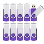 KOOTION 10PCS 4GB USB 2.0 Flash Drive 10 Pack USB Flash Drive Memory Stick Thumb Drive Flash Drives Purple