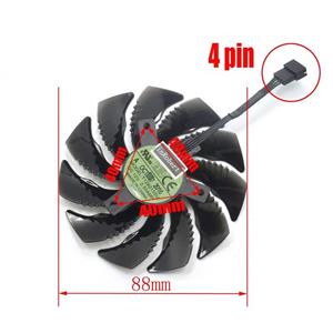 inRobert 88mm T129215SU Graphics Card Cooling Fan Replacement for Gigabyte GTX 1050 Ti RX 480 470 570 580 1060 G1 Gaming Cooler (Fan-A) 