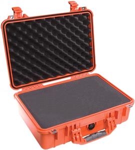 Pelican 1500 Camera Case With Foam Orange 