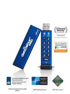 فلش مموری  iStorage datAshur PRO 256-bit 32GB USB 3.0 secure encrypted flash drive IS-FL-DA3-256-32