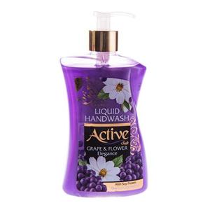 مایع دستشویی آنتی باکتریال بنفش اکتیو 450 گرمی Active Anti Bacterial Washing Liquid Purple 450ml 