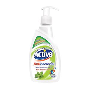 مایع دستشویی آنتی باکتریال سبز اکتیو 450 گرمی Active Anti Bacterial Washing Liquid Green 450ml 