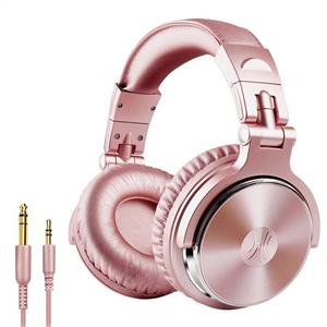 OneOdio Over Ear Headphones for Women and Girls, Wired Bass Stereo Sound Headsets with Share Port, 50mm Driver Rose Gold DJ Headsets with Mic for PC, Phone, Laptop, Guitar, Piano, Mp3/4, Tablet (Pink) 