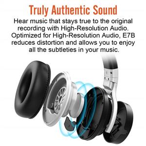 Meidong E7B Active Noise Cancelling Headphones Wireless Bluetooth Headphones with Microphone Over Ear 30H Playtime Deep Bass Hi-Fi Stereo Headset (Newer Model) 
