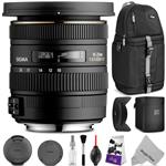 Sigma 10-20mm f/3.5 EX DC HSM ELD SLD Wide-Angle Lens for Canon DSLR Cameras w/Essential Photo and Travel Bundle