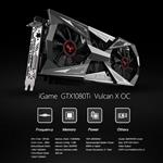 Glumes Graphics Card,Colorful IGame GTX1080Ti Vulcan X OC Video Graphics Card GPU 1620-1733MHz 11G 352bit SLI VR Ready LCD Monitor, iGame Full-Armor Backplate