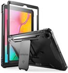 Galaxy Tab A 10.1 2019 Rugged Case with Kickstand, SM-T510/T515, Poetic Full Body Shockproof Cover, Built-in-Screen Protector, Revolution, for Samsung Tablet Inch Black 