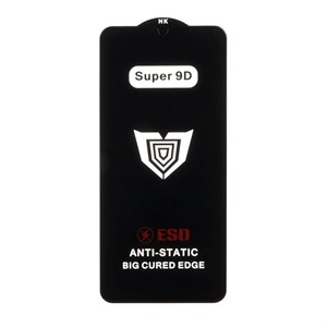 گلس گوشی Galaxy A05S - A06 - A07 - Redmi 13C - Poco C65 - Realme C51 - Realme C53 - Narzo N53 شیشه ای فول کاور ESD ANTI STATIC HK دور تراش Full Cover Super 9D اورجینال کد 43952