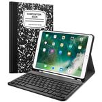 Fintie Keyboard Case with Built-in Apple Pencil Holder for iPad Air 2019 3rd Gen/iPad Pro 10.5" 2017- SlimShell Stand Cover w/Magnetically Detachable Wireless Bluetooth Keyboard, Composition Book