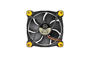 Thermaltake Riing 14 High Static Pressure 140mm Circular LED Case Radiator Cooling Fan CL F039 PL14YL A Yellow 