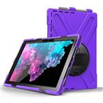Meiya Microsoft Surface Pro 6 Case,Surface Pro 5 Case,Pro 4 / Pro Case,Heavy Duty Shockproof 360 Degree with Pen Holder and Kickstand Shoulder Hand Strap Cover (Purple)