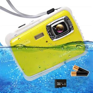 ISHARE Kids Camera, 12MP 1080P Waterproof Digital Camera with 2" LCD, 8X Digital Zoom, Flash and Mic for Kids Girls Boys(Yellow) …