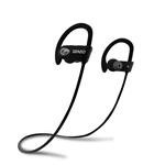 SENSO Bluetooth Headphones, Best Wireless Sports Earphones w/Mic IPX7 Waterproof HD Stereo Sweatproof Earbuds for Gym Running Workout 8 Hour Battery Noise Cancelling Headsets (Grey/Black), Small