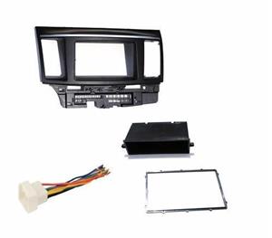 Mitsubishi Lancer / Lancer Evolution (2007 2008 2009 2010 2011 2012) Aftermarket Radio Stereo Double Din Dash Installation Install Kit + Wire Harness 