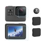 Kupton Screen Protector for GoPro Hero 7 (Black Only)/ 6/5/ 2018, Upgraded Tempered Glass Screen Protector Film+Tempered Glass Lens Film+Lens Cover Accessories for Go Pro Hero7 Hero6 Hero5-2 Packs