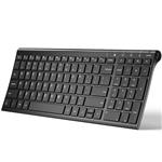iClever Bluetooth Keyboard, Universal Wireless Keyboard, Rechargeable Ultra-Slim Wireless BT Keyboard with Number Pad Ergonomic Design Full Size Stable Connection for Windows, iOS, Android, Black