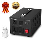 SEYAS 1000W Auto Step Up & Step Down Voltage Transformer Converter, 110-120 to 220-240 Volts, Soft Start & Full Load, 7x24hrs Continous Run, Circuit Breaker Protection, U.S. Patent No. US9225259 B2