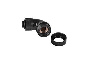 Thermaltake Pacific DIY LCS Black G1 4 PETG 16mm 5 8 OD Tube 90 Degree Compression Fitting Cooling CL W097 CA00BL A 