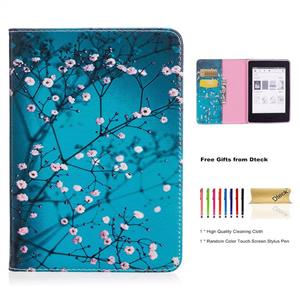 Kindle Paperwhite Case 2018 with [Stylus Pen], Dteck Ultra Slim Light PU Leather Case Pretty Cute Flip Folio Cover for All-New Kindle Paperwhite 10th Generation 2018 Release-White Flower 