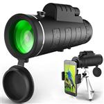 Monocular Telescope, High Power & HD Monocular with Universal Smartphone Holder for Bird Watching, Hunting, Camping, Hiking