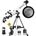 Telescope 60mm Apeture 700mm AZ Telescope - Refractor & Travel Scope for Beginners and Kids to Observe Moon and Planet with Tripod and 10mm Eyepiece Smartphone Adapter