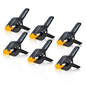 HYJ-INC 4.5 Inch Adjustable Heavy Duty Spring Clamps for Muslin/Paper Photo Studio Backdrop Stand kit Photography Background Support -6 Pack 