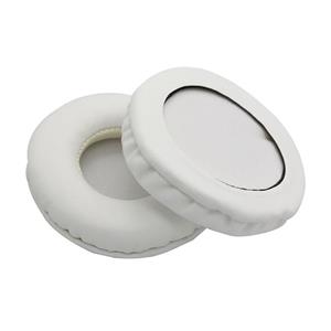 iParaAiluRy New Replacement Earpads Ear Pads Cushions for Audio Technica ATH-WS99 ATH-WS70 ATH-WS77 Sony MDR-V55 80mm headphones, elastic sponge and PU leather White 