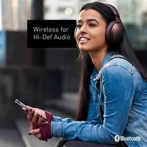 Panasonic Noise Cancelling Headphones with Wireless Bluetooth and Smartphone Siri or Google Voice Assistant RP-HD605N-T Over the Ear Headphone (Brown) 