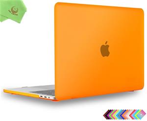 MacBook Pro 13 inch Case 2019 2018 2017 2016 Release Model A1989 A1706 A1708 UESWILL Matte Hard Cover for USB C with Without Touch Bar ID Orange 
