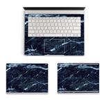 Masino 3 in 1 Body Protector Sticker Full Protective Decal Cover Skin for 15” 15 Inch Microsoft Surface Book 2 (2017 Released) (for 15" Surface Book 2, Marble- Deep Blue Light Blue)