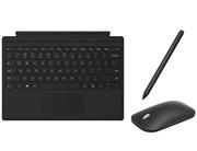 Microsoft Surface Pro Type Cover with Trackpad, Mechanical Key, Surface Pen and Mobile Mouse Home Accessories Combo, for Surface Pro 6, Pro, Pro 3, Pro 4 (Black)