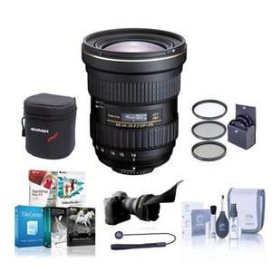 Tokina 14-20mm f/2.0 AT-X Pro DX Lens for Nikon - Bundle with 82mm Filter Kit, Lens Case, Cleaning Kit, Flex Lens Shade, Lencap Leash, Software Package