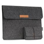 MoKo 13-13.3 Inch Laptop Sleeve Case Bag Compatible with MacBook Air 13.3" / MacBook Pro 13" 2018 / iPad Pro 12.9 2018 / Samsung Notebook 9 13.3" 2018/9 Spin 13.3" with Small Felt Bag, Light Gray