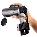 Monocular Telescopes, 12X50 High Powered Scope and Universal Quick Cellphone Mount Holder for Bird Watching, Hunting, Camping, Hiking, Outdoor, Surveillance 