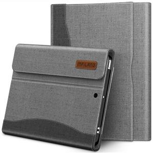 INFILAND iPad Mini 5 Case Multi Angle Business Cover Pencil Holder with Built in Pocket for Apple 7.9 inch 2019 Release Auto Wake Sleep Grey 