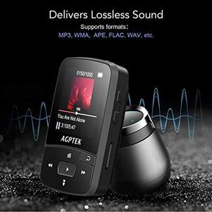 16GB Clip MP3 Player with Bluetooth 4.0, AGPTEK A50S 