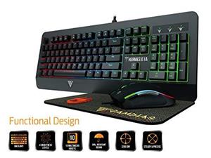 باندل Gamdias Zeus E2 GAMDIAS Hermes E1A Mechanical Gaming Keyboard, Spill Resistant with Optical Mouse and NYX E1 Mat 