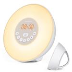 instecho Sunrise Alarm Clock, Digital Clock, Wake Up Light with 6 Nature Sounds, FM Radio and Touch Control (White)
