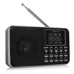 Mfine 938B Black Portable Speaker AM/FM Radio Music Player Micro SD/TF Card