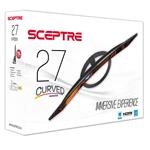 Sceptre 27" Curved 75Hz LED Monitor C278W-1920R Full HD 1080P HDMI DisplayPort VGA Speakers, Ultra Thin Metal Black, 1800R immersive curvature, 2018