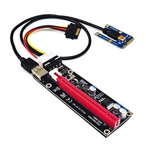 Fasmodel - Mini PCIe to PCI express 16X Riser for Laptop External Graphics Card EXP GDC BTC Antminer Miner mPCIe to PCI-e slot Mining Card 