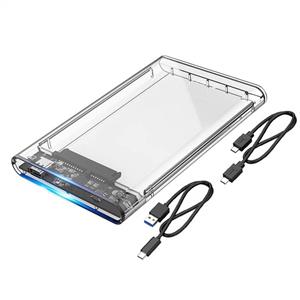 ORICO 2.5inch SATA to Gen2 USB3.1 Type Transparent External Hard Drive Enclosure III for HDD SSD Support UASP Max 4TB and Linux Mac Windows 