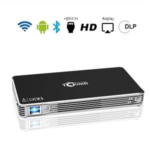 Projectors,PoFun Mini Portable [2019 Upgarde] Android 7.1 Video Projector Max Throw 120